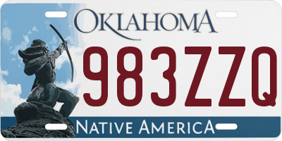 OK license plate 983ZZQ