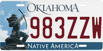 OK license plate 983ZZW