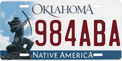 OK license plate 984ABA