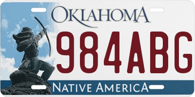 OK license plate 984ABG