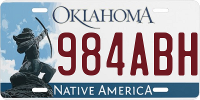 OK license plate 984ABH