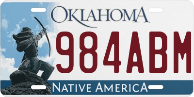 OK license plate 984ABM