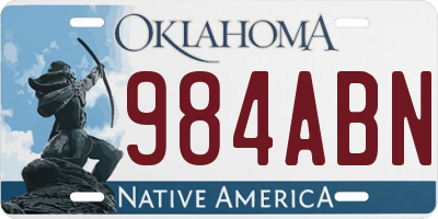 OK license plate 984ABN