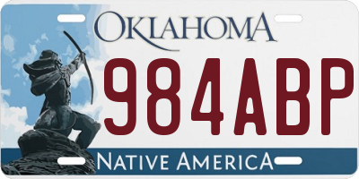 OK license plate 984ABP