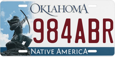 OK license plate 984ABR