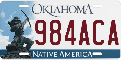 OK license plate 984ACA
