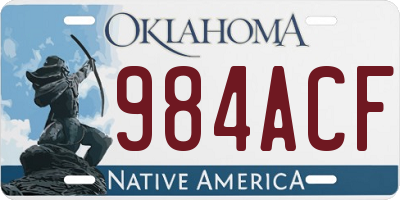 OK license plate 984ACF