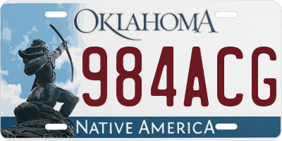 OK license plate 984ACG