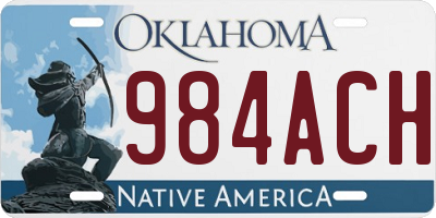 OK license plate 984ACH