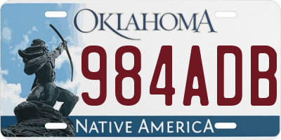 OK license plate 984ADB