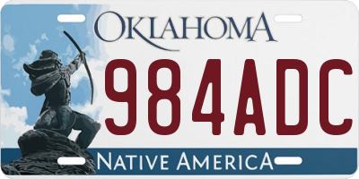 OK license plate 984ADC
