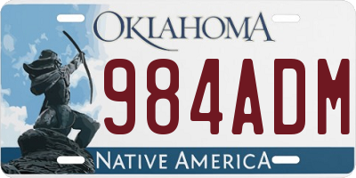 OK license plate 984ADM