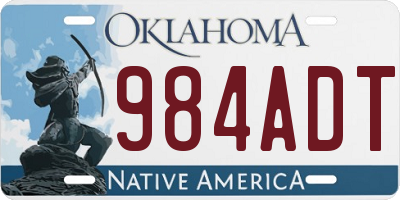 OK license plate 984ADT