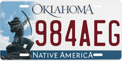 OK license plate 984AEG