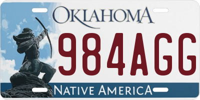 OK license plate 984AGG