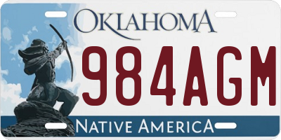 OK license plate 984AGM