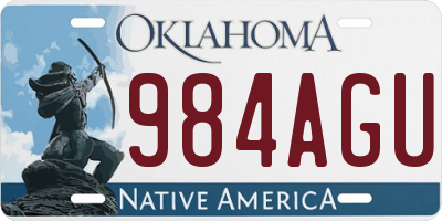 OK license plate 984AGU