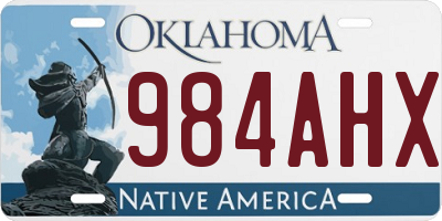 OK license plate 984AHX