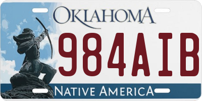 OK license plate 984AIB