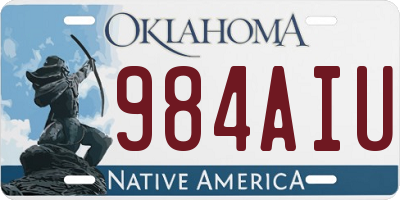 OK license plate 984AIU