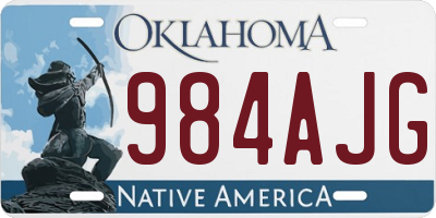 OK license plate 984AJG
