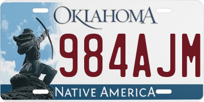 OK license plate 984AJM