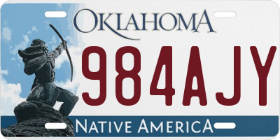 OK license plate 984AJY