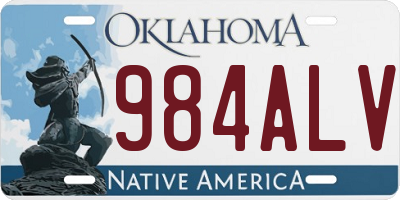 OK license plate 984ALV