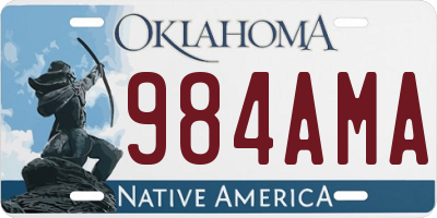 OK license plate 984AMA
