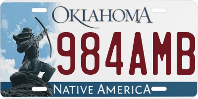 OK license plate 984AMB