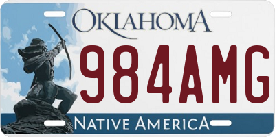 OK license plate 984AMG