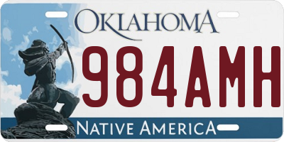 OK license plate 984AMH