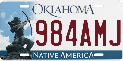 OK license plate 984AMJ