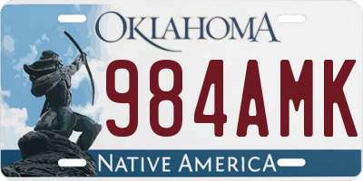 OK license plate 984AMK