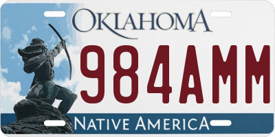 OK license plate 984AMM