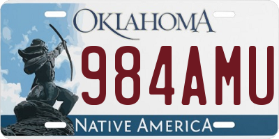 OK license plate 984AMU
