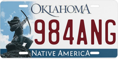 OK license plate 984ANG