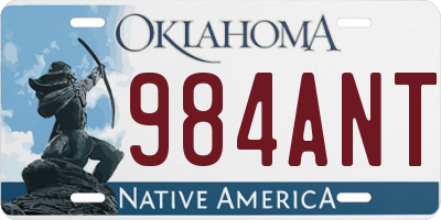 OK license plate 984ANT