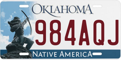 OK license plate 984AQJ