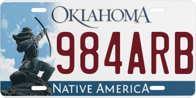 OK license plate 984ARB