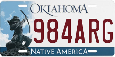 OK license plate 984ARG