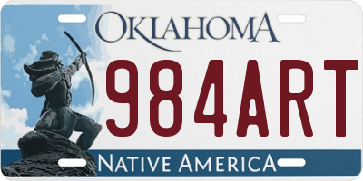 OK license plate 984ART