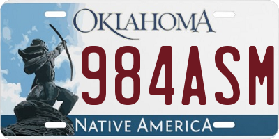 OK license plate 984ASM