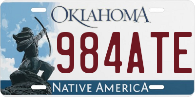 OK license plate 984ATE