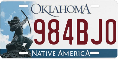 OK license plate 984BJO