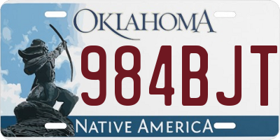 OK license plate 984BJT