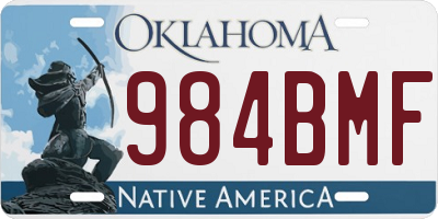 OK license plate 984BMF
