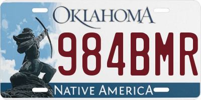 OK license plate 984BMR