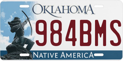 OK license plate 984BMS