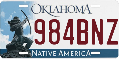 OK license plate 984BNZ